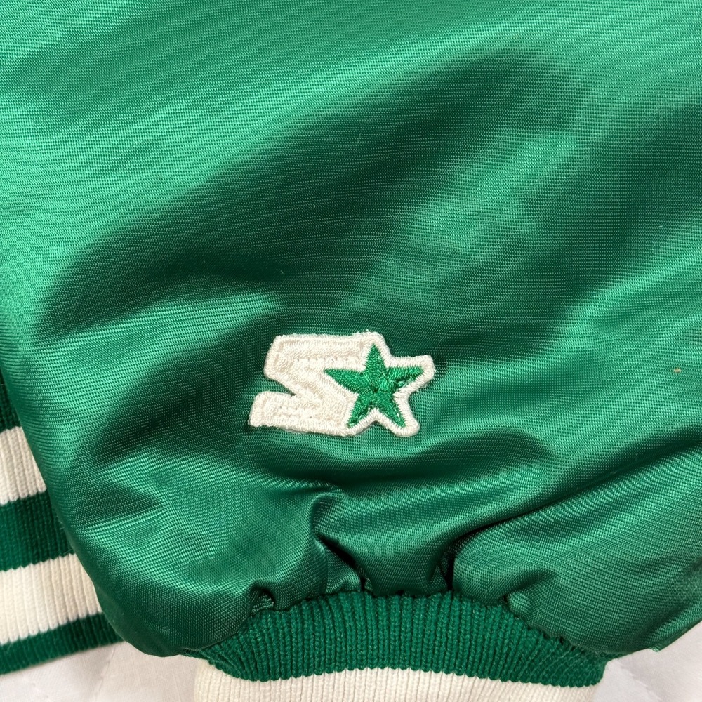 Vintage 80s 90s Starter Boston Celtics Satin Jacket NBA Shamrock Green USA Large - Picture 2 of 9